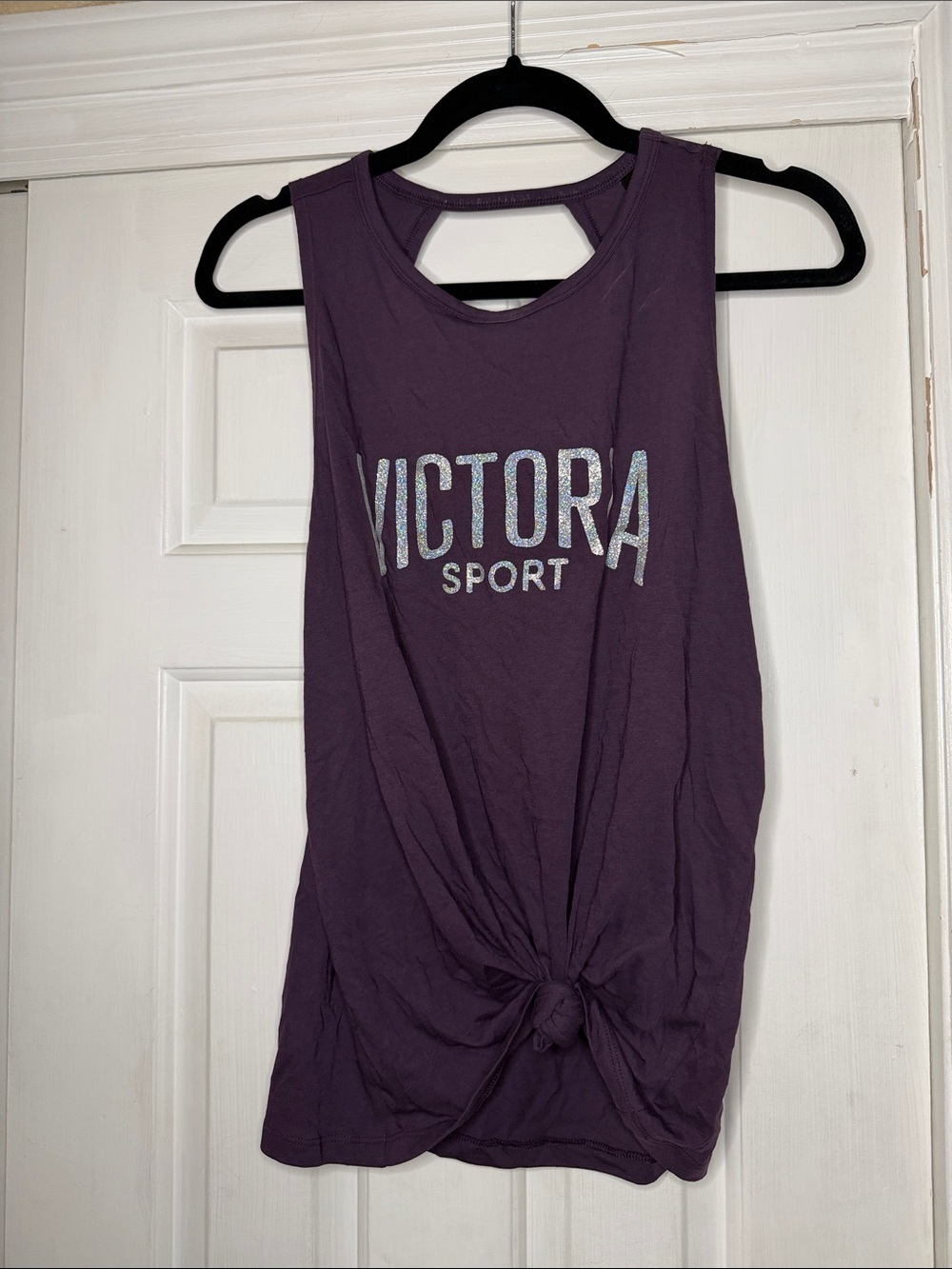 Victoria's Secret Purple Knot-Front Sport Tank